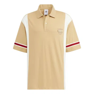 ADIDAS ORIGINALS adidas originals Modern Collegiate Short Sleeve Polo Shirt 'Beige Tone'