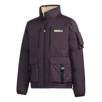 ADIDAS ORIGINALS adidas originals Premium Jkt 1 Stay Warm Woven Reversible Cargo Stand Collar Sports Down Jacket Purp