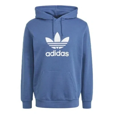 ADIDAS ORIGINALS adidas originals Printing Logo hooded Long Sleeves Pullover Blue