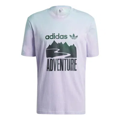 ADIDAS ORIGINALS adidas originals Printing Round Neck Pullover Short Sleeve Purple