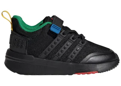 ADIDAS ORIGINALS RACER TR21 AND TOP STRAP LEGO SNEAKERS IN CORE BLACK/GREEN