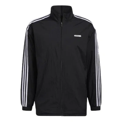 ADIDAS ORIGINALS adidas originals Reverse Tt Casual Sports Reversible Stand Collar Zipper Jacket Black