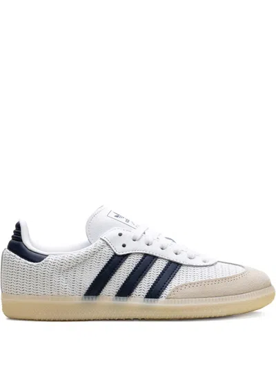 ADIDAS ORIGINALS SAMBA KNIT "WHITE/NIGHT INDIGO" SNEAKERS