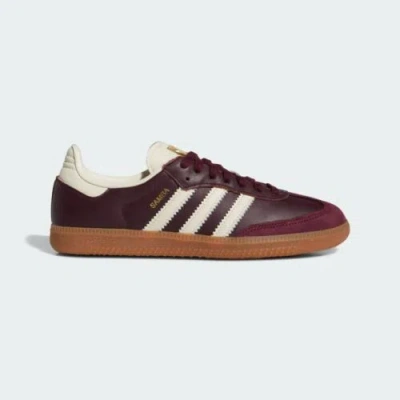 ADIDAS ORIGINALS SIZE 8.5 WOMEN'S- ADIDAS SAMBA OG MAROON GOLD METALLIC ID0477