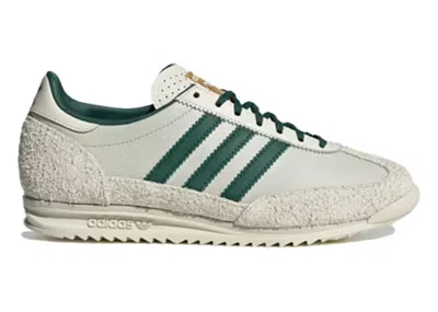 ADIDAS ORIGINALS SL 72 OG (WOMEN'S) SNEAKERS IN OFF WHITE/COLLEGIATE GREEN/ORBIT GREY