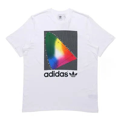ADIDAS ORIGINALS adidas originals Spectrum Tee Round Neck Pullover Short Sleeve White