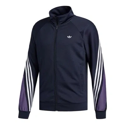 ADIDAS ORIGINALS adidas originals Stand Collar Casual Sports Jacket Navy Blue