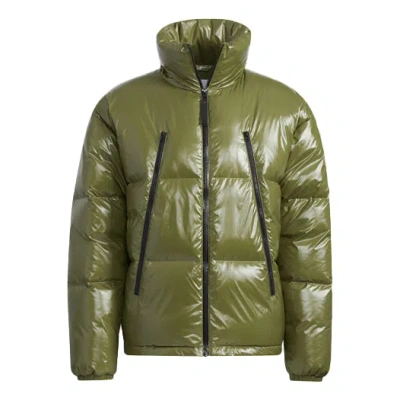 ADIDAS ORIGINALS adidas originals Stand Collar Solid Color Sports Down Jacket Green