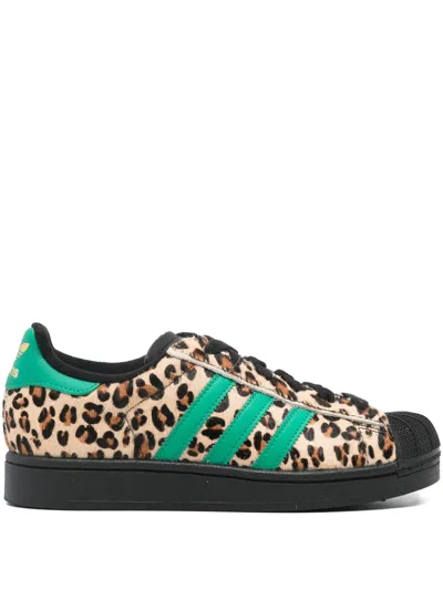 ADIDAS ORIGINALS SUPERSTAR LEOPARD-PRINT SNEAKERS