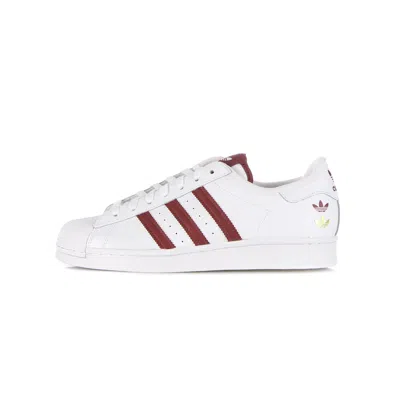 ADIDAS ORIGINALS SUPERSTAR MEN'S LOW SHOE CLOUD WHITE/QUIET CRIMSON/GOLD FOIL