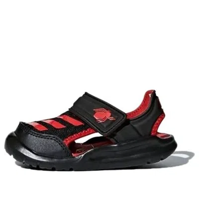 ADIDAS ORIGINALS (TD) adidas Fortaswim I Non-Slip Casual Black Red Sandals 'Black Red'