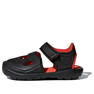 ADIDAS ORIGINALS (TD) adidas neo Fortaswim 2 Black Red Sandals 'Black Red'