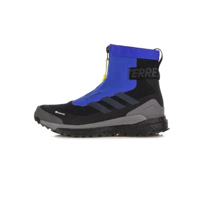 ADIDAS ORIGINALS TERREX FREE HIKER COLD MEN'S OUTDOOR SHOE. RDY X GORE-TEX CORE BLACK/BLACK BLUE METALLIC/BOLD BLUE