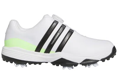 ADIDAS ORIGINALS TOUR360 24 BOA GOLF SNEAKERS IN CLOUD WHITE/CORE BLACK/GREEN SPARK