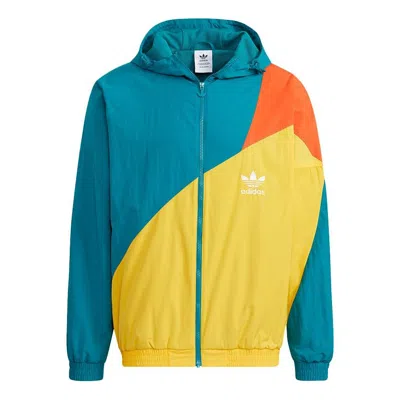 ADIDAS ORIGINALS adidas originals Ts Wb Logo Printing Colorblock hooded track Jacket Green