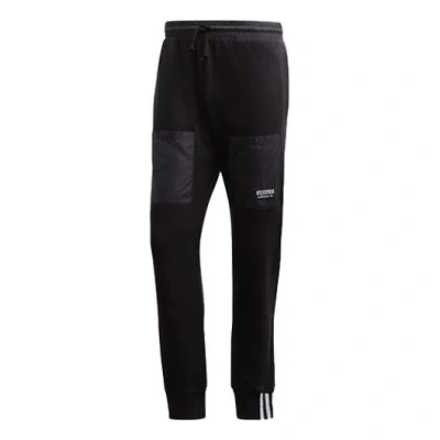 ADIDAS ORIGINALS adidas originals Vocal Pants Logo Printing Splicing Bundle Feet Sports Pants Black