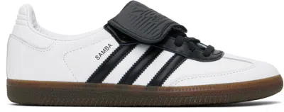 ADIDAS ORIGINALS WHITE & BLACK SAMBA LT SNEAKERS