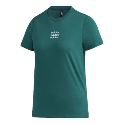 ADIDAS ORIGINALS (WMNS) adidas neo Casual Sports Short Sleeve Forest Green