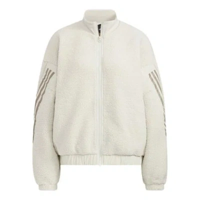 ADIDAS ORIGINALS (WMNS) adidas Solid Color Zipper Stripe Casual Jacket Bauxite Brown