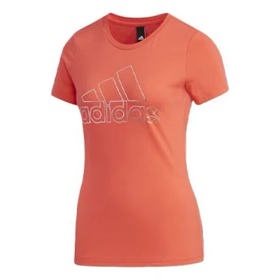 ADIDAS ORIGINALS (WMNS) adidas Sports Stylish Pullover Round Neck Short Sleeve Pink