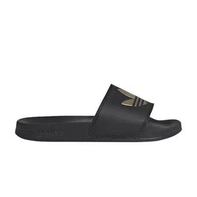 ADIDAS ORIGINALS WMNS ADILETTE LITE SLIDE 'BLACK MATTE GOLD'