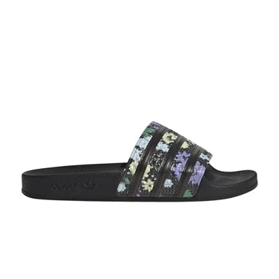 ADIDAS ORIGINALS WMNS ADILETTE SLIDE 'BLACK FLORAL'