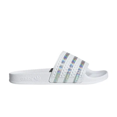 ADIDAS ORIGINALS WMNS ADILETTE SLIDE 'WHITE IRIDESCENT'