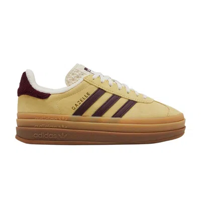 ADIDAS ORIGINALS WMNS GAZELLE BOLD 'ALMOST YELLOW MAROON'