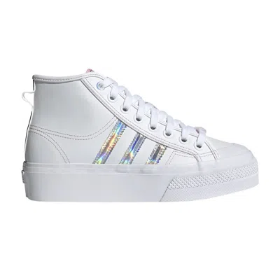 ADIDAS ORIGINALS WMNS NIZZA PLATFORM MID 'WHITE IRIDESCENT'