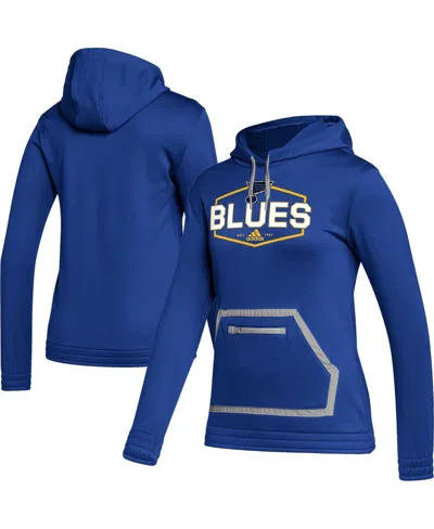 ADIDAS ORIGINALS WOMEN'S ADIDAS BLUE ST. LOUIS BLUES TEAM PULLOVER HOODIE