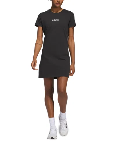 ADIDAS ORIGINALS WOMEN'S COTTON ESSENTIALS SHORT-SLEEVE T-SHIRT DRESS