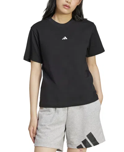 ADIDAS ORIGINALS WOMEN'S SHORT-SLEEVE COTTON CREWNECK LOGO T-SHIRT