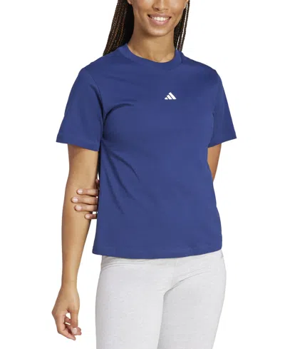 ADIDAS ORIGINALS WOMEN'S SHORT-SLEEVE COTTON CREWNECK LOGO T-SHIRT