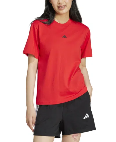 ADIDAS ORIGINALS WOMEN'S SHORT-SLEEVE COTTON CREWNECK LOGO T-SHIRT