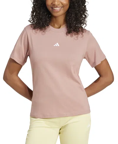 ADIDAS ORIGINALS WOMEN'S SHORT-SLEEVE COTTON CREWNECK LOGO T-SHIRT