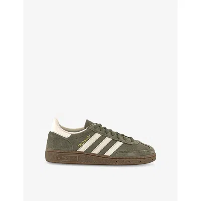 ADIDAS ORIGINALS WOMENS OLIVE STRATA CREAM WHITE HANDBALL SPEZIAL SUEDE TRAINERS EUR 37.5 / 4.5 UK