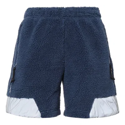 ADIDAS ORIGINALS adidas originals x Blondey Crossover SS22 Stripe lamb wool Sports Splicing Shorts Blue