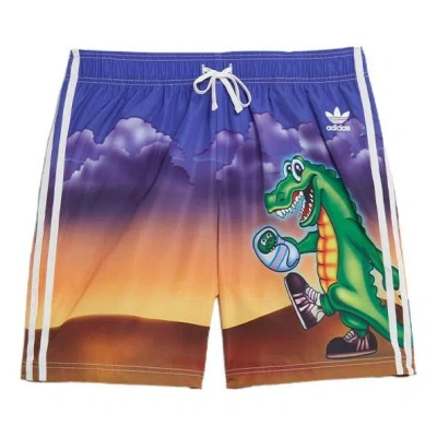 ADIDAS ORIGINALS adidas originals x Kerwin Frost Crossover Cartoon Full Print Contrasting Colors Sports Shorts
