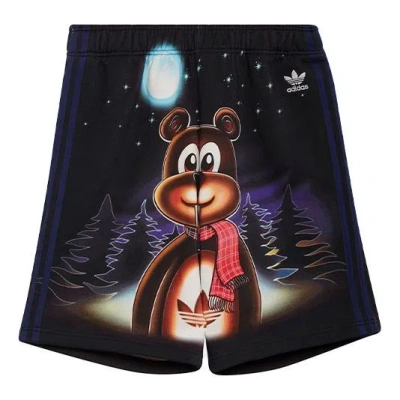 ADIDAS ORIGINALS adidas originals x Kerwin Frost Crossover Cartoon Printing Loose Sports Shorts Black
