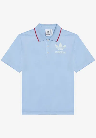ADIDAS ORIGINALS X WALES BONNER LOGO LETTERING POLO T-SHIRT