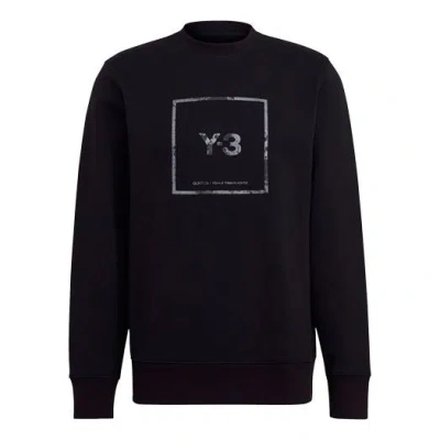 ADIDAS ORIGINALS Y-3 SS21 Reflective Square Logo Round Neck Black