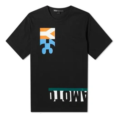 ADIDAS ORIGINALS Y-3 Unisex Multi Block Graphic Printing Tee Black