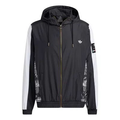 ADIDAS ORIGINALS adidas originals Zipper Sports Hooded Jacket Black
