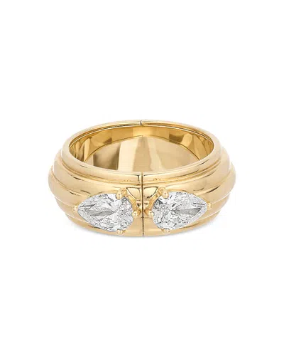 ADINA REYTER 14K YELLOW GOLD LAB GROWN DIAMOND HIDDEN MESSAGE BAND RING