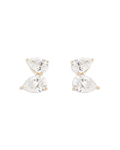 ADINA REYTER 14K YELLOW GOLD LAB GROWN DIAMOND PETAL STUD EARRINGS
