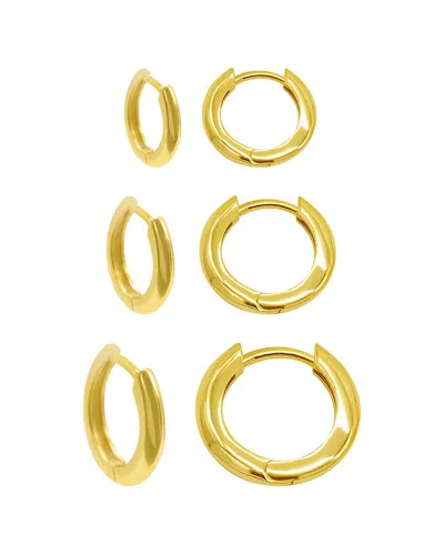 ADORNIA ADORNIA 14K PLATED HOOPS