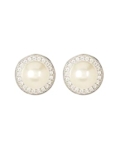 ADORNIA ADORNIA 9MM PEARL HALO EARRINGS