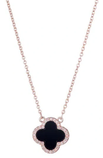 ADORNIA ADORNIA CUBIC ZIRCONIA CLOVER PENDANT NECKLACE