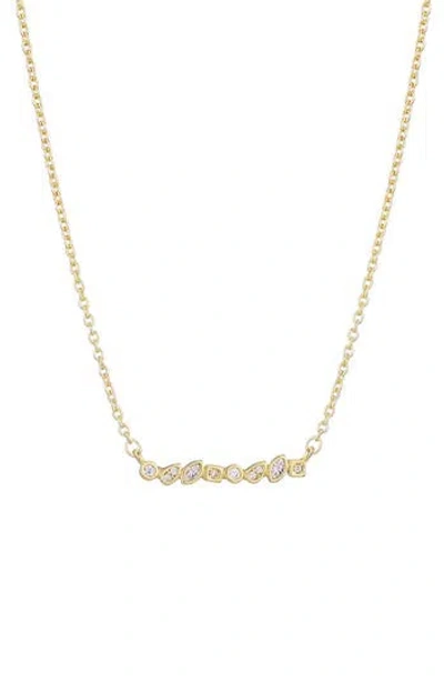 ADORNIA ADORNIA DAINTY MIXED CRYSTAL BAR PENDANT NECKLACE