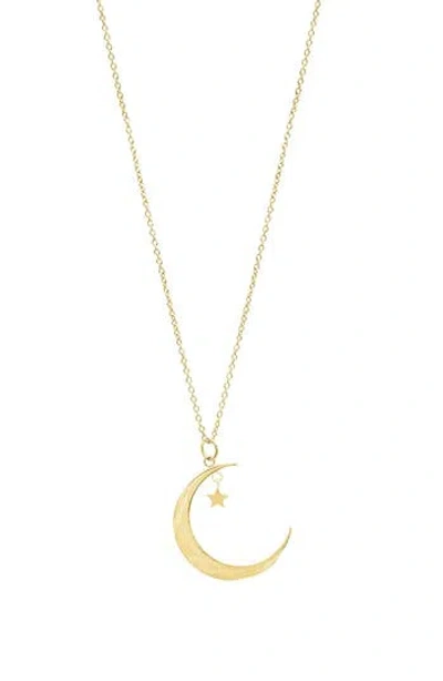 ADORNIA ADORNIA HANGING MOON & STAR PENDANT NECKLACE